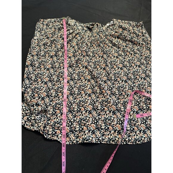 LC Lauren Conrad Women’s Top Sz XXL Floral Blouse Short Sleeve Pullover Boho - Picture 4 of 9